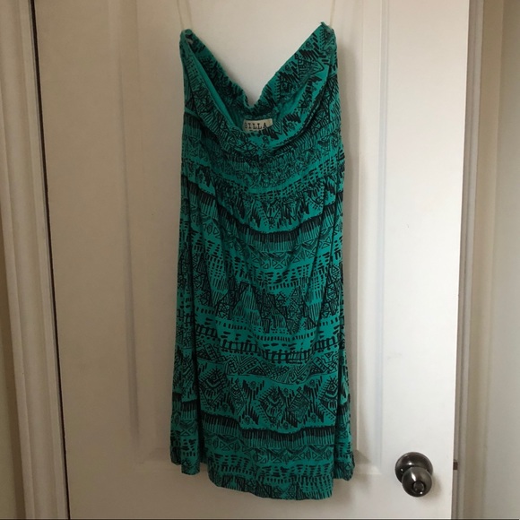 Billabong sweetheart neckline Aztec print dress - Picture 2 of 2